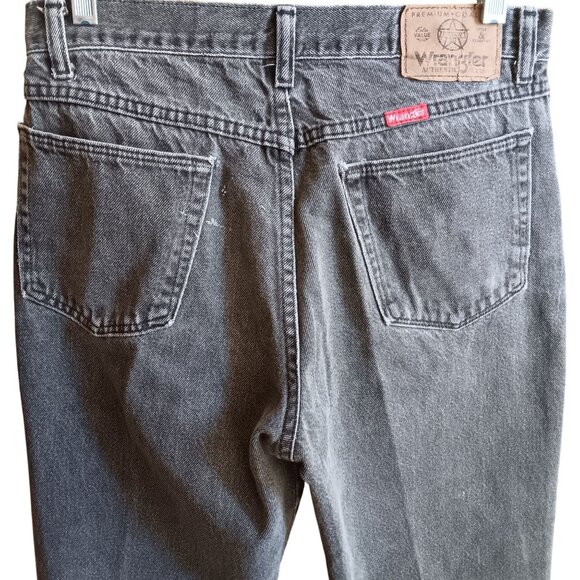 30x31 Vintage Black Fade Rocker Jeans Wrangler 1990's Straight MADE IN USA - Picture 1 of 8